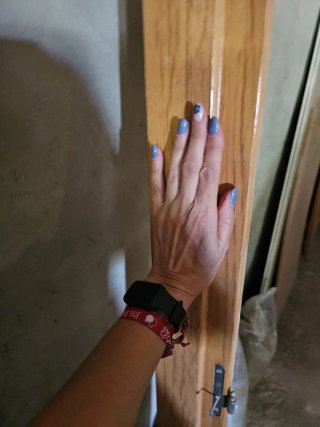 Puerta de madera para baño