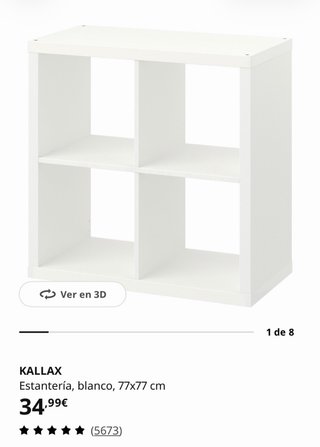 Mueble Kallax Ikea 4 cubos