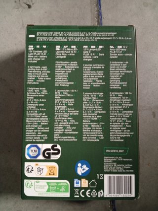 Luz led Parkside 12v - novo
