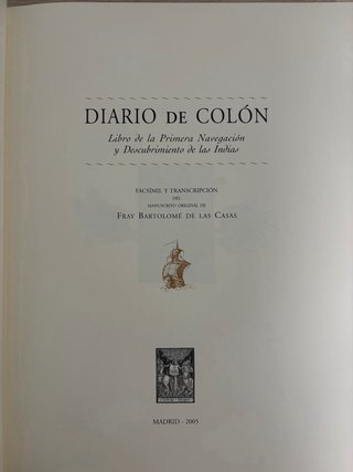 Facsímil Diario de Colón