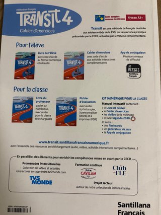 TRANSIT 4 PACK CAHIER D'EXERCICES