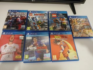 Lote 6 Juegos PS4: Avengers, Lego, PES, FIFA, DBZ