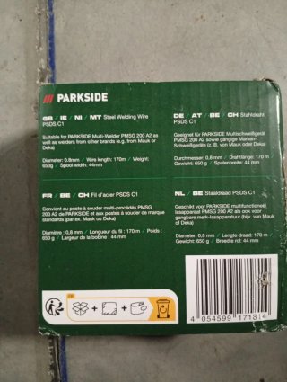 Arame soldadura Parkside 0.8mm - novo