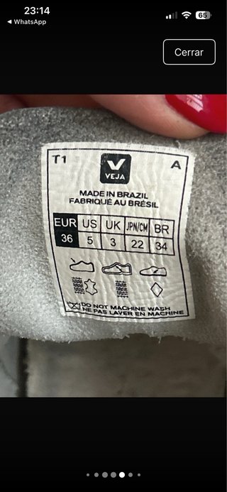 Zapatillas Veja burdeos talla 36