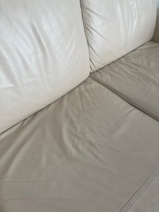 Sofá Natuzzi Cuero Italiano Beige