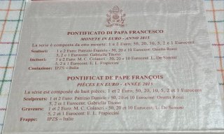 Serie divisionale Vaticano 2015