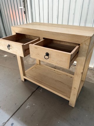 Consola de madera maciza nueva