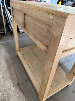 Consola de madera maciza nueva