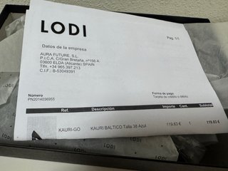 Zapatos Lodi Talla 38 Mujer Azul Sin Estrenar
