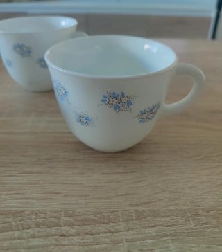 3 Tazas Arcopal Florales Blancas