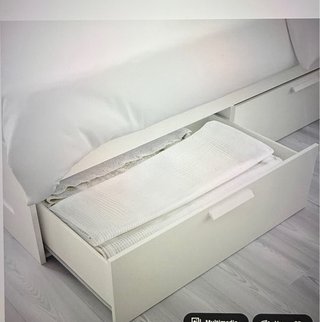 Cama con almacenamiento 160x200cm, solo 2 años uso