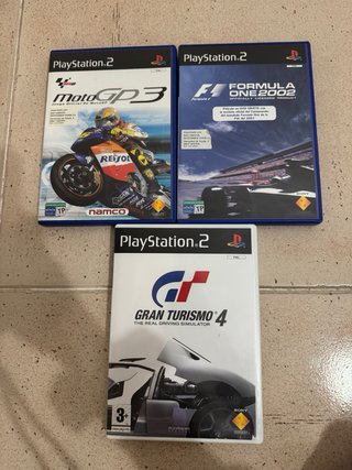 Confezione da 5 giochi PS2 Gran Turismo + F1 + MotoGP