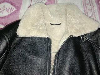 Giacca Bomber Pelle ZARA Pelliccia Aviatore