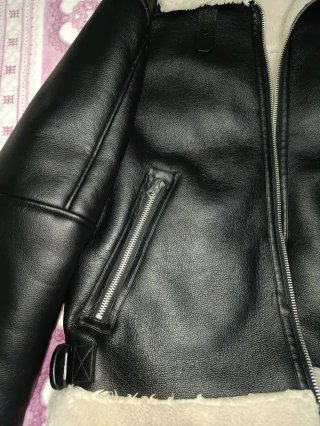 Giacca Bomber Pelle ZARA Pelliccia Aviatore