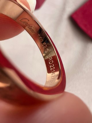Anillo Love Oro Rosa Inspiración Cartier T. 7