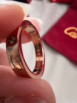 Anillo Love Oro Rosa Inspiración Cartier T. 7