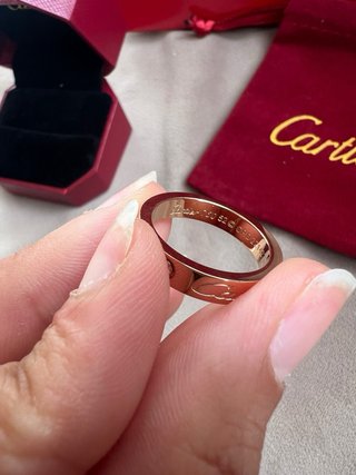 Anillo Love Oro Rosa Inspiración Cartier T. 7