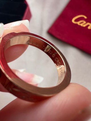 Anillo Love Oro Rosa Inspiración Cartier T. 7