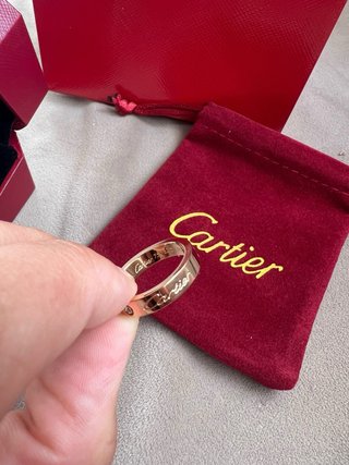 Anillo Love Oro Rosa Inspiración Cartier T. 7