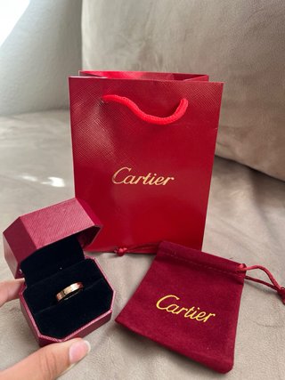 Anillo Love Oro Rosa Inspiración Cartier T. 7