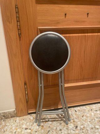 Silla plegable asiento polipiel
