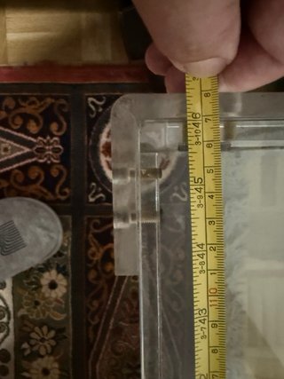 Mesa baja cristal y metacrilato rebajada