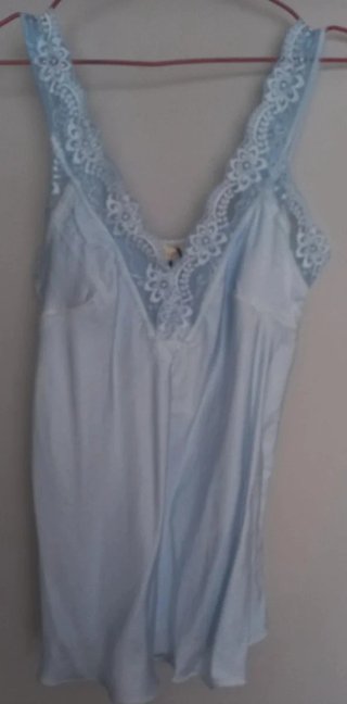 Camiseta lencera azul Tacatuca con encaje