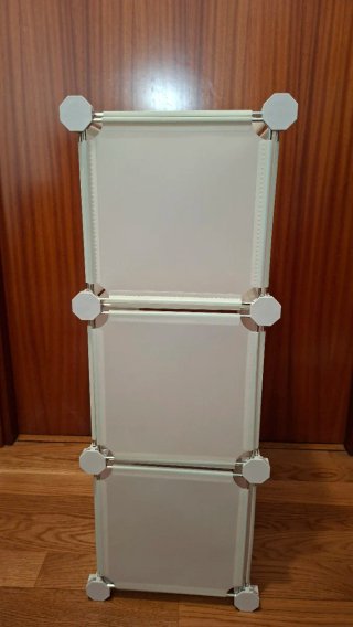 Estantería modular 3 cubos blanco