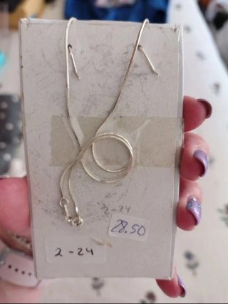 Conjunto Plata de Ley Colgante y Pendientes Naranj