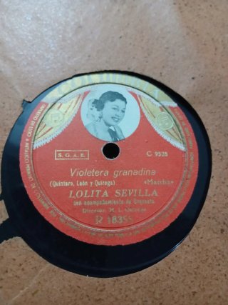 Disco Pizarra 78rpm Lolita Sevilla Violeta Granadi