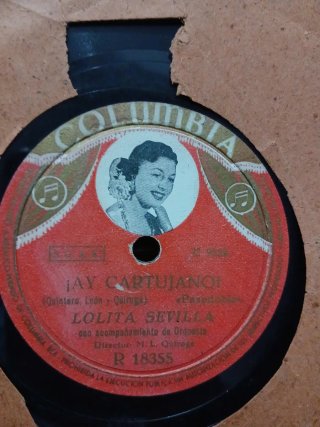 Disco Pizarra 78rpm Lolita Sevilla Violeta Granadi