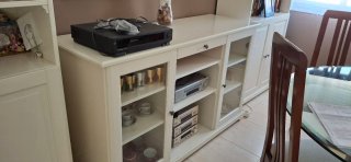 Aparador con vitrinas Liatorp Blanco Madera Ikea