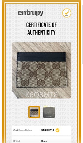 Portacarte Gucci Beige/Marrone Tela GG