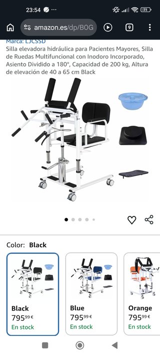 Silla elevadora hidráulica para mayores