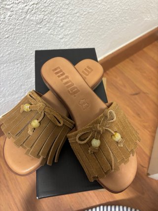 Sandalias Mustang Marrones Flecos