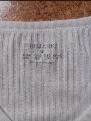 Camiseta manga larga Primark blanca Talla M