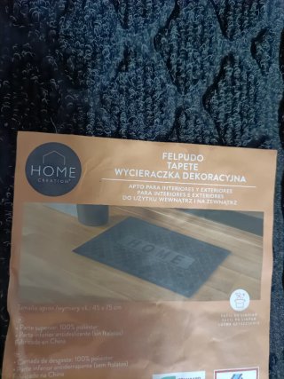 Tappeto d'ingresso HOME Nero e Beige