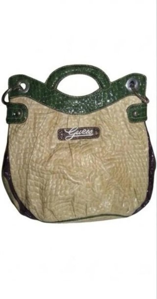 Bolso Guess Retro Beige y Verde