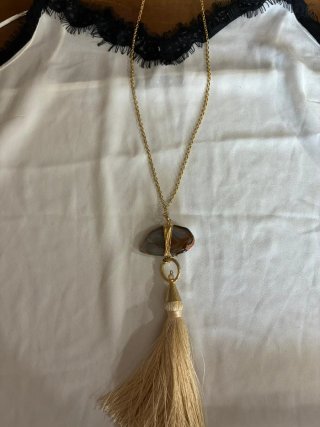 Collare elegante donna dorato e multicolore