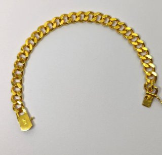 Pulsera Cubana Chapada Oro 18K
