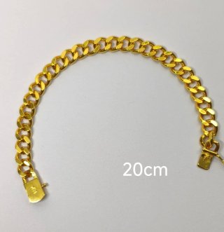 Pulsera Cubana Chapada Oro 18K