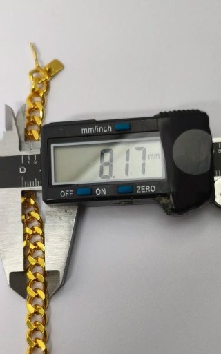 Pulsera Cubana Chapada Oro 18K