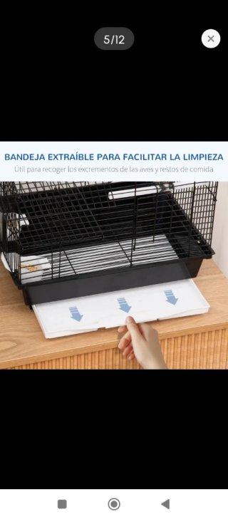 Jaula para pájaros negra