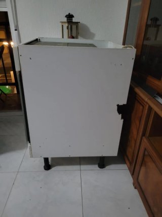 Horno eléctrico Schneider con mueble blanco