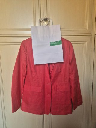 Blazer Benetton corallo nuovo con cartellino