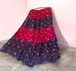 Falda larga estampada