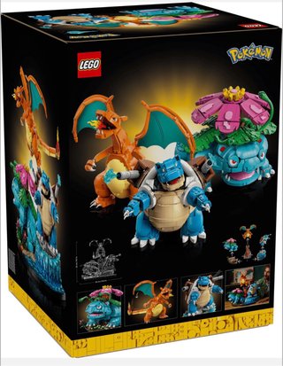 Lego Pokémon Venusaur, Charizard y Blastoise.