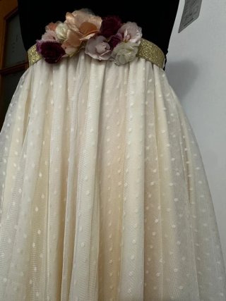 Vestido Juana Jiménez bicolor tul plumeti