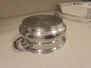 Olla vaporera de acero inoxidable 18cm