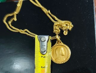 Cadena 50cm con Medalla Virgen María